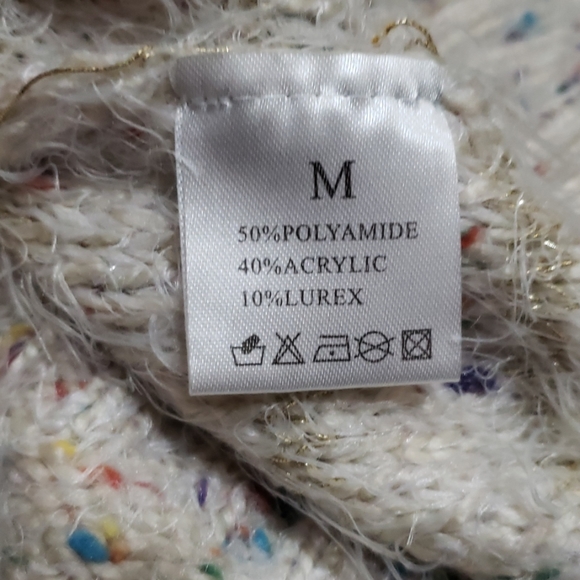 😍Beautiful multi colored/ gold metallic sweater - Picture 4 of 4